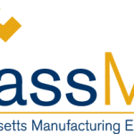 Logo of the massachusetts manufacturing energy collaborative (massmec) featuring a blue and gold gear design with text.