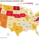 US data center power consumption, 2023.