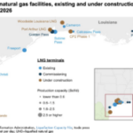 Map of U.S. LNG terminals and statuses